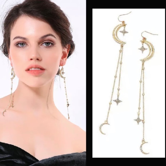 Betsey Johnson Jewelry - Betsey Johnson 🌙 moon & star⭐️ drop earrings Betsey Johnson Jewelry - Betsey Johnson 🌙 moon & star⭐️ drop earrings